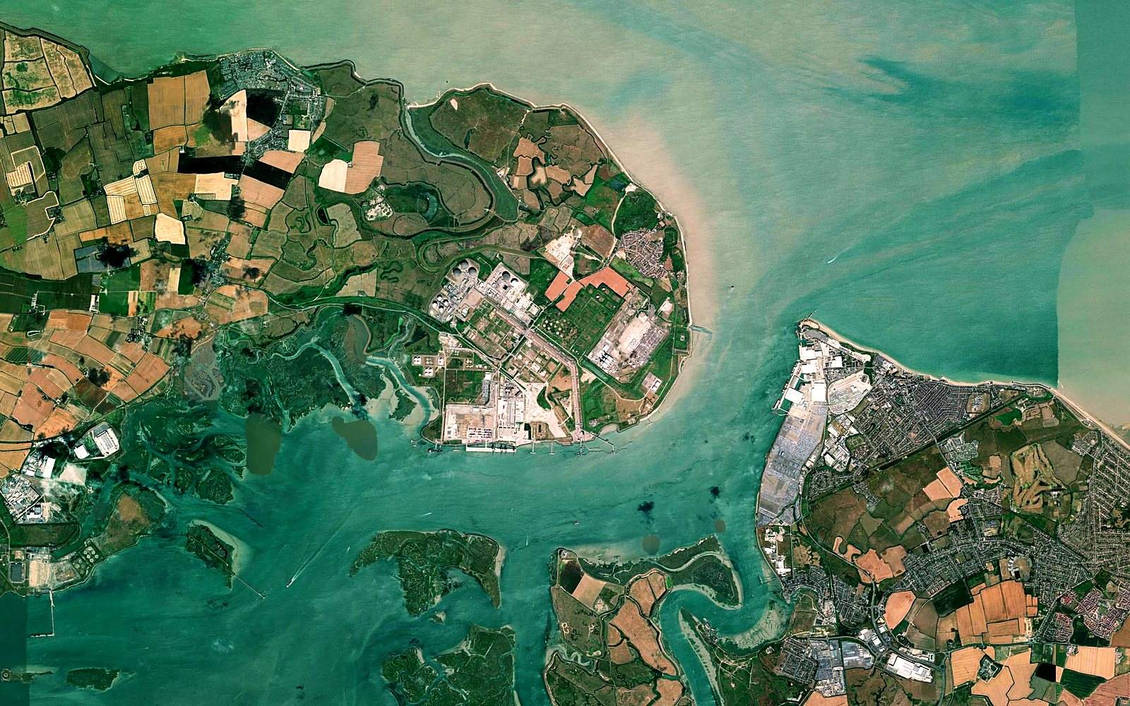 Vista satelital de Isle of Grain