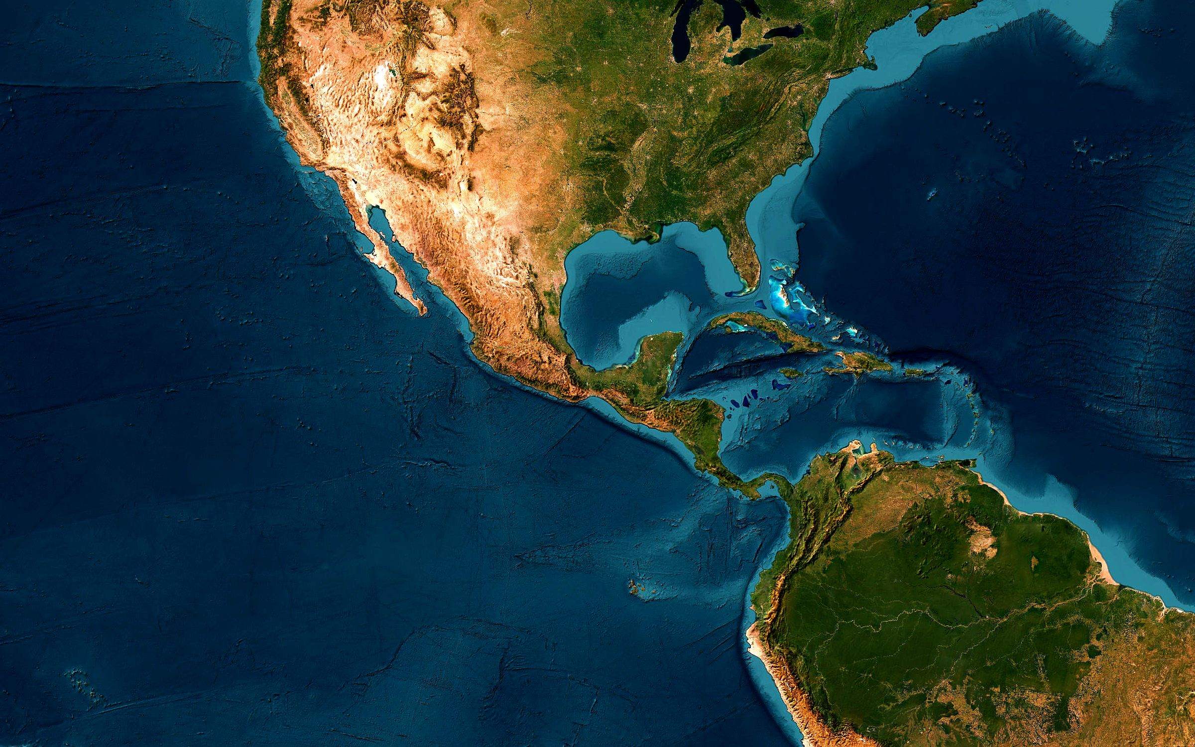 Imagen satelital de México